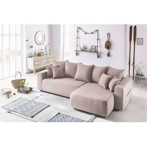 Canapés D'angle Convertibles BOBOCHIC - Canapé D'angle Réversible Convertible Coffre ENVY Rose - Rose 5 Canapés D'angle Convertibles BOBOCHIC - Canapé D'angle Réversible Convertible Coffre ENVY Rose - Rose – Image 3