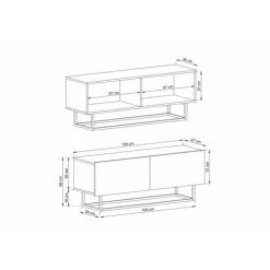 Meubles TV BOBOCHIC - Meuble TV 120 Cm ENJOY IT TWO Bois Clair - Bois Clair -BOBOCHIC Soldes 2022 23410784 3