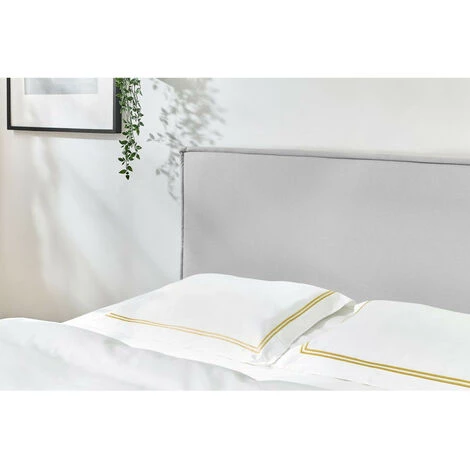 Lit BOBOCHIC - Lit 140x190 Cm SARY Pieds Bois Naturel Sans Lattes 140x190 Gris - Gris 5 Lit BOBOCHIC - Lit 140x190 Cm SARY Pieds Bois Naturel Sans Lattes 140x190 Gris - Gris – Image 3