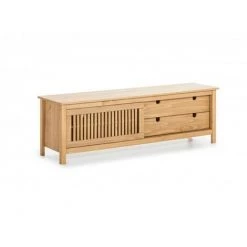 Meubles TV BOBOCHIC - Meuble TV 158 Cm CAPRI Bois Clair - Bois Naturel