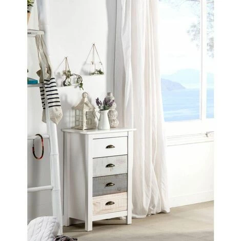 Commodes BOBOCHIC - Commode NITIO Blanc, Gris Et Bleu Grisé - Multicolore 4 Commodes BOBOCHIC - Commode NITIO Blanc, Gris Et Bleu Grisé - Multicolore â Image 2