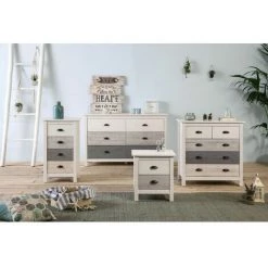 Commodes BOBOCHIC - Commode NITIO Blanc, Gris Et Bleu Grisé - Multicolore 9 Commodes BOBOCHIC - Commode NITIO Blanc, Gris Et Bleu Grisé - Multicolore -BOBOCHIC Soldes 2022 23506339 3