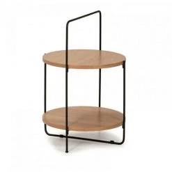 Bout De Canapé BOBOCHIC - Bout De Canapé TENIO Bois Clair - Bois Et Noir