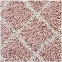 Tapis BOBOCHIC - Tapis Shaggy CESAR Motif Berbère 120x170 Rose - Rose -BOBOCHIC Soldes 2022 23704549 5