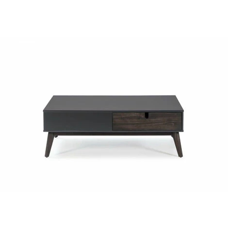 Tables Basses BOBOCHIC - Table Basse YUGO Anthracite Et Bois Foncé - Gris 6 Tables Basses BOBOCHIC - Table Basse YUGO Anthracite Et Bois Foncé - Gris – Image 4