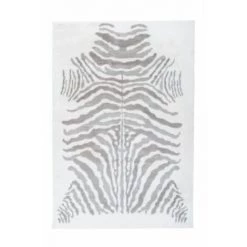 Tapis BOBOCHIC - Tapis Poils Courts ZORI Motif Animal - Gris