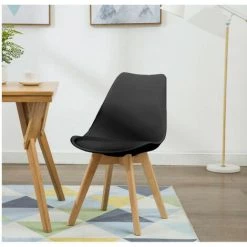 Chaise Et Fauteuil De Table BOBOCHIC - Lot De 4 Chaises De Table MIKO Noir - Noir -BOBOCHIC Soldes 2022 24500208 3