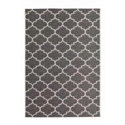 Tapis D'extérieur BOBOCHIC - Tapis D'extérieur ROMON Gris Motif Graphique - Gris