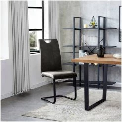 Chaise Et Fauteuil De Table BOBOCHIC - Lot De 2 Chaises Marron Foncé MJOR Vintage Métal Noir - Marron 9 Chaise Et Fauteuil De Table BOBOCHIC - Lot De 2 Chaises Marron Foncé MJOR Vintage Métal Noir - Marron -BOBOCHIC Soldes 2022 24690791 3