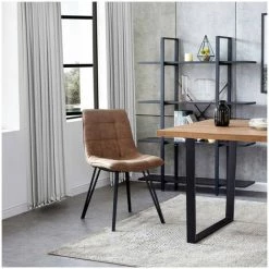 Chaise Et Fauteuil De Table BOBOCHIC - Lot De 2 Chaises OLAN Vintage Marron Clair - Marron Clair 9 Chaise Et Fauteuil De Table BOBOCHIC - Lot De 2 Chaises OLAN Vintage Marron Clair - Marron Clair -BOBOCHIC Soldes 2022 24806304 3