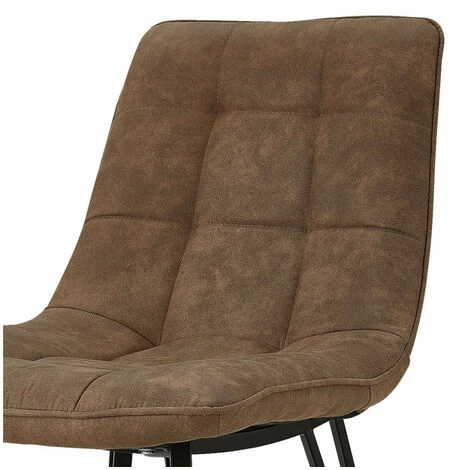 Chaise Et Fauteuil De Table BOBOCHIC - Lot De 2 Chaises OLAN Vintage Marron Clair - Marron Clair 7 Chaise Et Fauteuil De Table BOBOCHIC - Lot De 2 Chaises OLAN Vintage Marron Clair - Marron Clair – Image 5