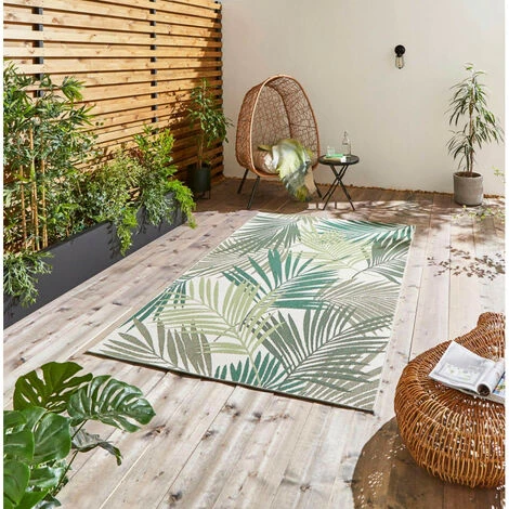 Tapis BOBOCHIC - Tapis Tissé CALIFORNIA Motif Imprimé 120x170 Vert - Vert 5 Tapis BOBOCHIC - Tapis Tissé CALIFORNIA Motif Imprimé 120x170 Vert - Vert – Image 3