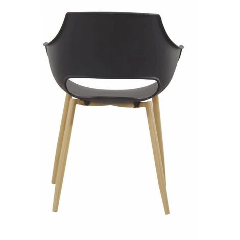 Chaise Et Fauteuil De Table BOBOCHIC - Lot De 2 Fauteuils POTER Noir - Noir 6 Chaise Et Fauteuil De Table BOBOCHIC - Lot De 2 Fauteuils POTER Noir - Noir – Image 4