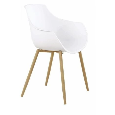 Chaise Et Fauteuil De Table BOBOCHIC - Lot De 2 Fauteuils POTER Blanc - Blanc 5 Chaise Et Fauteuil De Table BOBOCHIC - Lot De 2 Fauteuils POTER Blanc - Blanc – Image 3