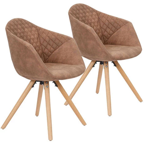 Chaise Et Fauteuil De Table BOBOCHIC - Lot De 2 Fauteuils De Table GABI Marron - Marron 4 Chaise Et Fauteuil De Table BOBOCHIC - Lot De 2 Fauteuils De Table GABI Marron - Marron – Image 2