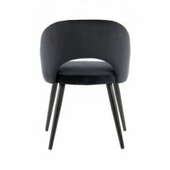 Chaise Et Fauteuil De Table BOBOCHIC - Lot De 2 Fauteuils REBECCA Velours Noir - Noir -BOBOCHIC Soldes 2022 25388255 5