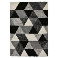 BOBOCHIC Tapis NOMA Blanc / Noir 120 X 170 - Blanc
