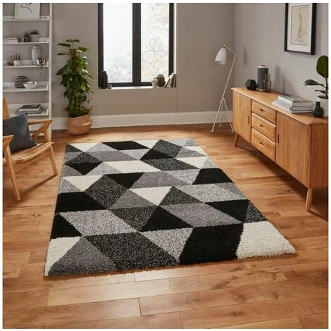 BOBOCHIC Tapis NOMA Blanc / Noir 120 X 170 - Blanc 4 BOBOCHIC Tapis NOMA Blanc / Noir 120 X 170 - Blanc – Image 2