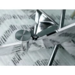 Table à Manger BOBOCHIC - Table à Manger Ronde ASTOR Verre Et Métal Chromé Argent 120 -BOBOCHIC Soldes 2022 26042319 5