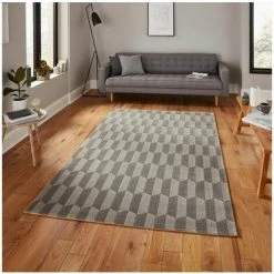 Tapis BOBOCHIC - Tapis Poils Courts IMAN Motif Graphique 120x170 Gris Foncé - Gris Foncé -BOBOCHIC Soldes 2022 26299755 2