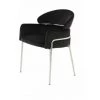 Chaise Et Fauteuil De Table BOBOCHIC - Chaise QUMA Noir / Argent - Noir