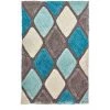Tapis BOBOCHIC - Tapis Poils Courts CHARIS Motif Graphique 120x170 Bleu - Bleu -BOBOCHIC Soldes 2022 26583673 1