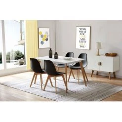 Chaise Et Fauteuil De Table BOBOCHIC - Lot De 6 Chaises De Table ENKE Noir - Noir -BOBOCHIC Soldes 2022 26624958 3