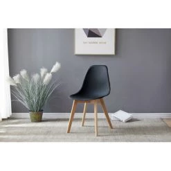 Chaise Et Fauteuil De Table BOBOCHIC - Lot De 6 Chaises De Table ENKE Noir - Noir -BOBOCHIC Soldes 2022 26624958 4