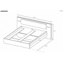 Lit BOBOCHIC - Lit 160x200 Cm ANDERSEN Blanc Sans Lattes BOBOCHIC ® - Blanc -BOBOCHIC Soldes 2022 26660887 3