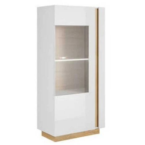 Rangement Vitrine BOBOCHIC - Vitrine 1 Porte ARCOMA Blanc Brillant Et Chêne - Blanc 3 Rangement Vitrine BOBOCHIC - Vitrine 1 Porte ARCOMA Blanc Brillant Et Chêne - Blanc