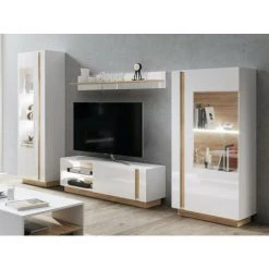 Rangement Vitrine BOBOCHIC - Vitrine 1 Porte ARCOMA Blanc Brillant Et Chêne - Blanc 7 Rangement Vitrine BOBOCHIC - Vitrine 1 Porte ARCOMA Blanc Brillant Et Chêne - Blanc -BOBOCHIC Soldes 2022 26660896 2