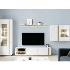 Meubles TV BOBOCHIC - Meuble TV 188 Cm ARCOMA Blanc Brillant Et Chêne - Blanc 8 Meubles TV BOBOCHIC - Meuble TV 188 Cm ARCOMA Blanc Brillant Et Chêne - Blanc -BOBOCHIC Soldes 2022 26660905 2