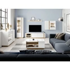 Meubles TV BOBOCHIC - Meuble TV 188 Cm ARCOMA Blanc Brillant Et Chêne - Blanc 10 Meubles TV BOBOCHIC - Meuble TV 188 Cm ARCOMA Blanc Brillant Et Chêne - Blanc -BOBOCHIC Soldes 2022 26660905 4