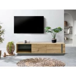 Meubles TV BOBOCHIC - Meuble TV 188 Cm ARCOMA Chêne Et Gris - Chêne Et Gris 8 Meubles TV BOBOCHIC - Meuble TV 188 Cm ARCOMA Chêne Et Gris - Chêne Et Gris -BOBOCHIC Soldes 2022 26660935 2