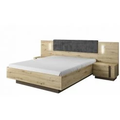 Table De Chevet BOBOCHIC - Ensemble De 2 Chevets ARCOMA Chêne Et Gris - Marron -BOBOCHIC Soldes 2022 26660947 5