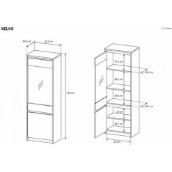 Rangement Vitrine BOBOCHIC - Vitrine 2 Portes XELYO Blanc Et Chêne - Blanc 9 Rangement Vitrine BOBOCHIC - Vitrine 2 Portes XELYO Blanc Et Chêne - Blanc -BOBOCHIC Soldes 2022 26661092 4