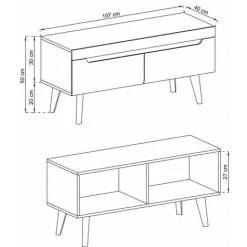 Meubles TV BOBOCHIC - Meuble TV 107 Cm NORDI RETRO Chêne Et Noir - Chêne Et Noir 9 Meubles TV BOBOCHIC - Meuble TV 107 Cm NORDI RETRO Chêne Et Noir - Chêne Et Noir -BOBOCHIC Soldes 2022 27037588 4