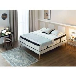 Matelas BOBOCHIC - Matelas LUXOR 32 Cm 1254 Ressorts Ensachés + Mémoire De Forme 180x200 - Blanc -BOBOCHIC Soldes 2022 27157759 3