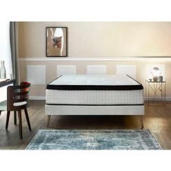 Matelas BOBOCHIC - Matelas LUXOR 32 Cm 1254 Ressorts Ensachés + Mémoire De Forme 180x200 - Blanc -BOBOCHIC Soldes 2022 27157759 4