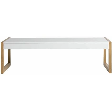 Tables Basses BOBOCHIC - Table Basse CUBE Bois Clair Et Blanc - Blanc 7 Tables Basses BOBOCHIC - Table Basse CUBE Bois Clair Et Blanc - Blanc â Image 5