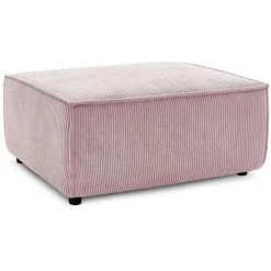 Pouf BOBOCHIC - Pouf NIHAD Velours Côtelé Lilas - Lilas