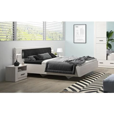 Chambre Complète BOBOCHIC - Ensemble Lit 160x200 Sommier Inclus Et 2 Chevets ANDERSEN - Blanc 3 Chambre Complète BOBOCHIC - Ensemble Lit 160x200 Sommier Inclus Et 2 Chevets ANDERSEN - Blanc