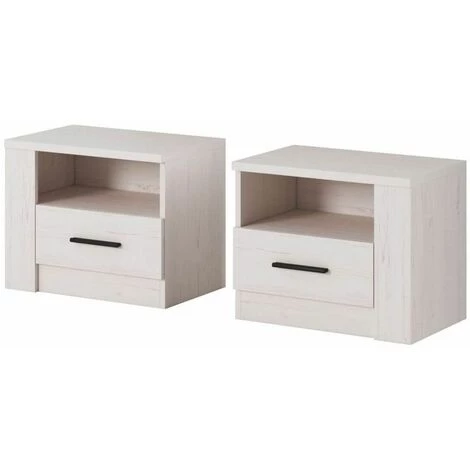 Chambre Complète BOBOCHIC - Ensemble Lit 160x200 Sommier Inclus Et 2 Chevets ANDERSEN - Blanc 5 Chambre Complète BOBOCHIC - Ensemble Lit 160x200 Sommier Inclus Et 2 Chevets ANDERSEN - Blanc – Image 3