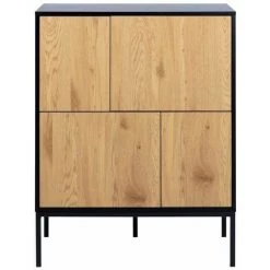 Buffets BOBOCHIC - Buffet 80 Cm 4 Portes RAVEN Imitation Chêne - Chêne Et Noir 11 Buffets BOBOCHIC - Buffet 80 Cm 4 Portes RAVEN Imitation Chêne - Chêne Et Noir -BOBOCHIC Soldes 2022 28046599 5