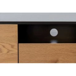 Meubles TV BOBOCHIC - Meuble TV 140 Cm RAVEN Noir Et Imitation Chêne - Chêne Et Noir 11 Meubles TV BOBOCHIC - Meuble TV 140 Cm RAVEN Noir Et Imitation Chêne - Chêne Et Noir -BOBOCHIC Soldes 2022 28046601 5