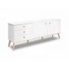 Buffets BOBOCHIC - Buffet 180 Cm AVORIAZ Blanc Et Naturel - Blanc -BOBOCHIC Soldes 2022 28046630 1
