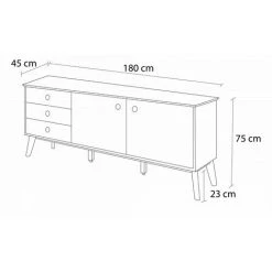 Buffets BOBOCHIC - Buffet 180 Cm AVORIAZ Blanc Et Naturel - Blanc 7 Buffets BOBOCHIC - Buffet 180 Cm AVORIAZ Blanc Et Naturel - Blanc -BOBOCHIC Soldes 2022 28046630 3