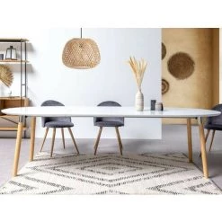 Table à Manger BOBOCHIC - Table à Manger Extensible 170/270 Cm BELINDA Chêne Et Blanc - Blanc -BOBOCHIC Soldes 2022 28046633 4