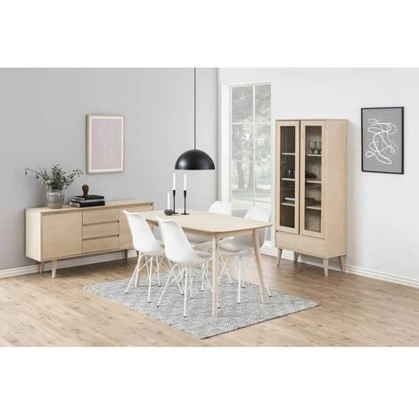 Buffets BOBOCHIC - Buffet 150 Cm NAGANE Placage Chêne Blanchi - Bois 7 Buffets BOBOCHIC - Buffet 150 Cm NAGANE Placage Chêne Blanchi - Bois – Image 5