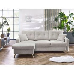 Canapés D'angle Convertibles BOBOCHIC - Canapé D'angle Convertible Coffre SWEDEN Angle Gauche Beige - Beige -BOBOCHIC Soldes 2022 28085731 3